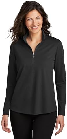 Port Authority Ladies C-Free Cypress 1/4-Zip Deep Black at Amazon